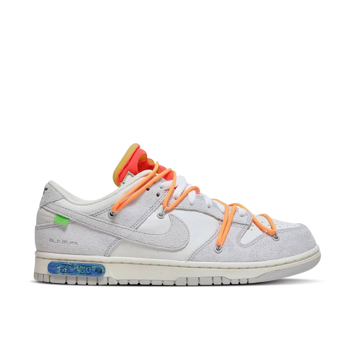 OFF WHITE X NIKE DUNK LOW LOT 31 UK9 (USED)