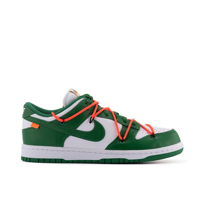 OFF-WHITE X NIKE DUNK LOW PINE GREEN UK8 (USED)