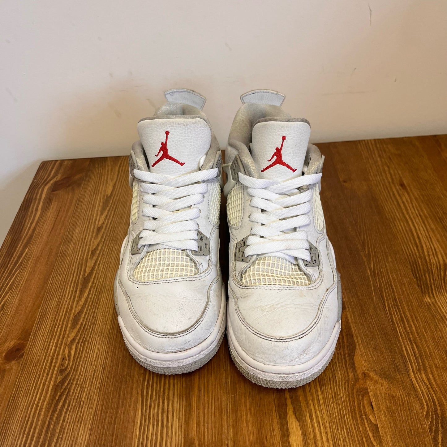 AIR JORDAN 4 WHITE OREO (GS) UK6 (USED)