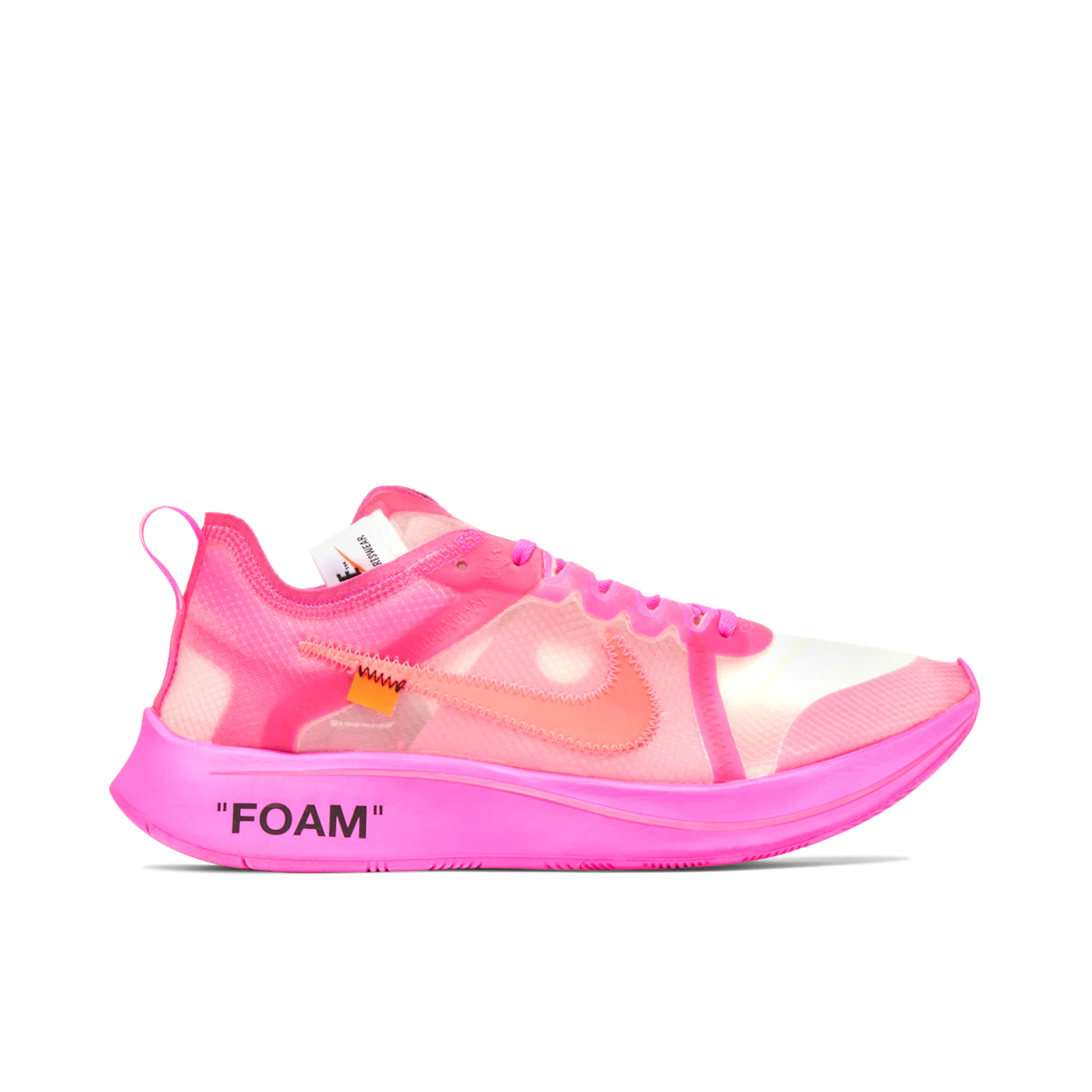 OFF WHITE X NIKE AIR ZOOM FLY PINK UK7.5 (USED)