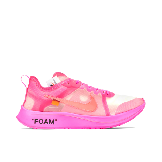 OFF WHITE X NIKE AIR ZOOM FLY PINK UK7.5 (USED)