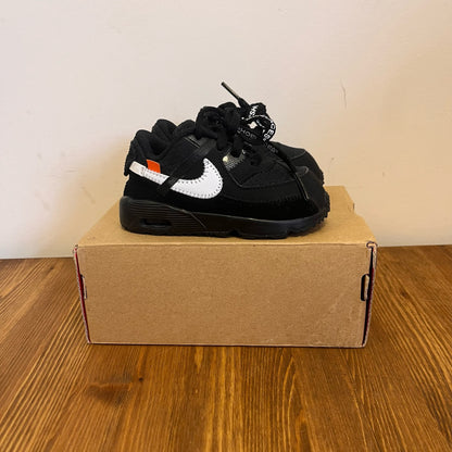 OFF-WHITE X AIR MAX 90 BLACK (TD) UK5.5 (USED)