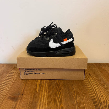 OFF-WHITE X AIR MAX 90 BLACK (TD) UK5.5 (USED)