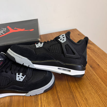 AIR JORDAN 4 BLACK CANVAS (GS) UK4.5 (NEW)