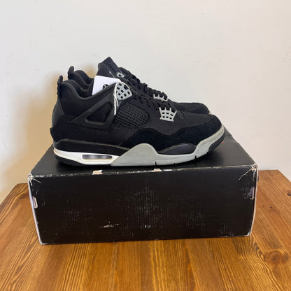 AIR JORDAN 4 BLACK CANVAS UK7.5 (USED)