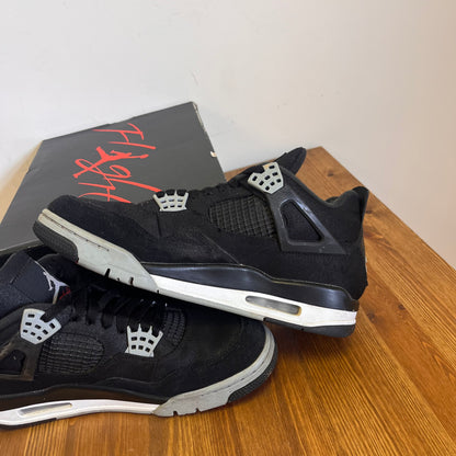 AIR JORDAN 4 BLACK CANVAS UK7.5 (USED)