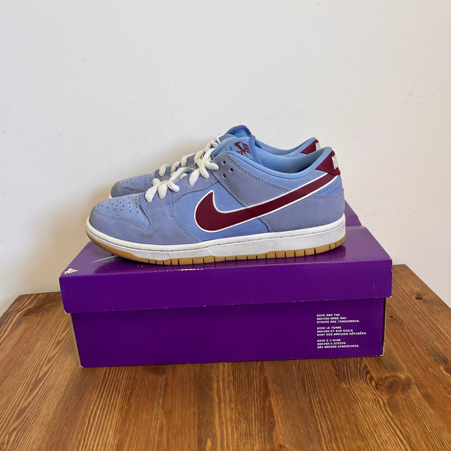 NIKE DUNK LOW SB PHILLIES UK8.5 (USED)