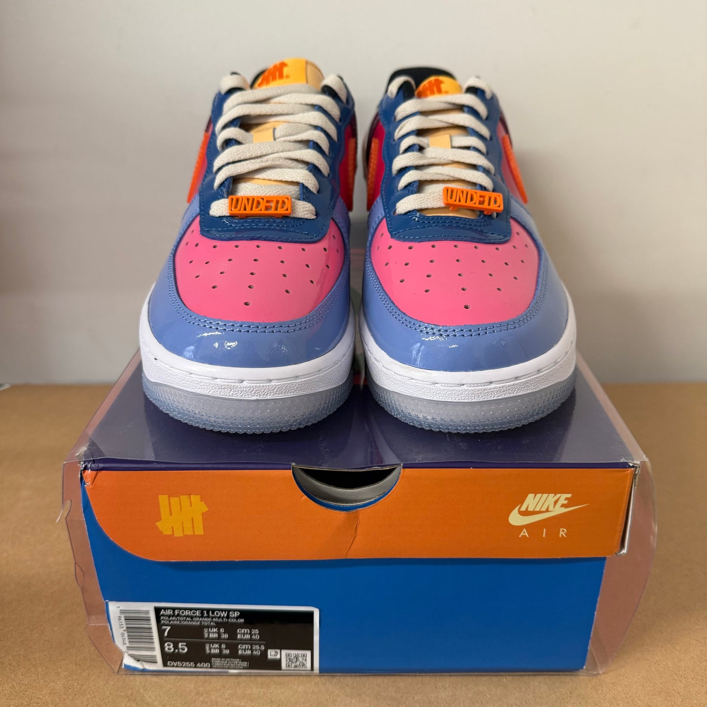 NIKE AIR FORCE 1 LOW UNDEFEATED TOTAL ORANGE UK6 (NEW)