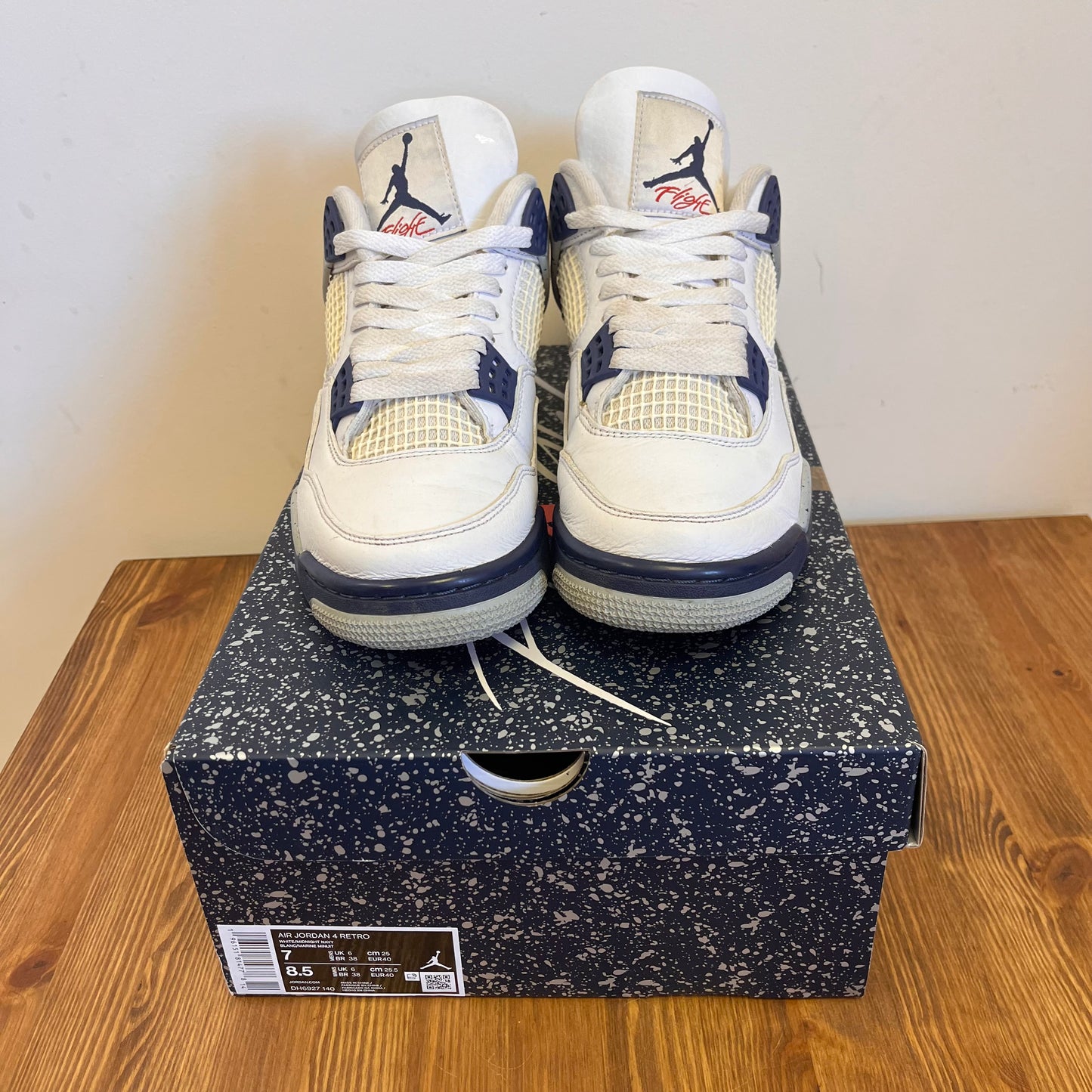 AIR JORDAN 4 MIDNIGHT NAVY UK6 (USED)