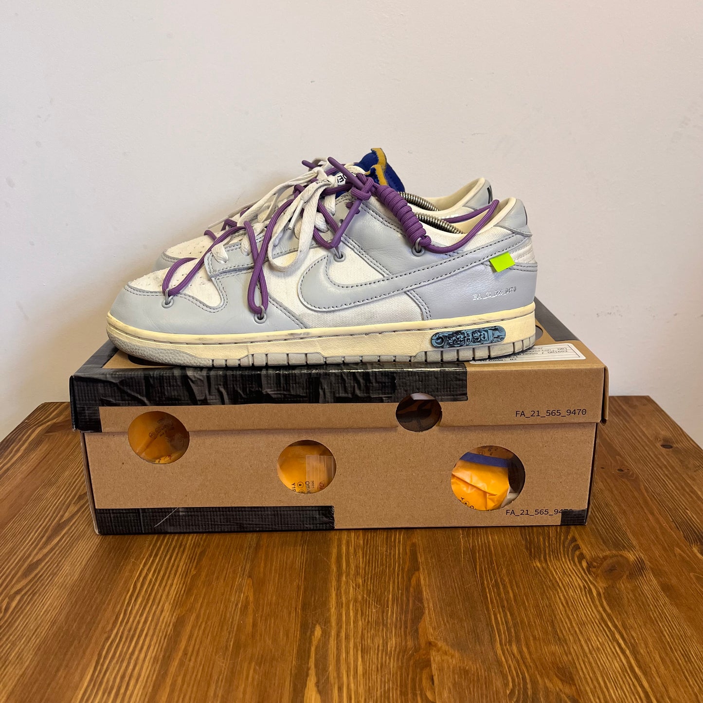 OFF-WHITE X NIKE DUNK LOW LOT 48 UK9 (USED)