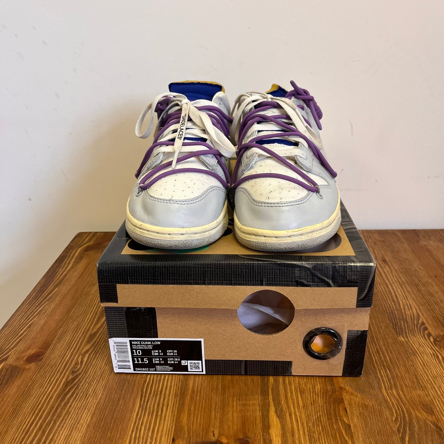 OFF-WHITE X NIKE DUNK LOW LOT 48 UK9 (USED)