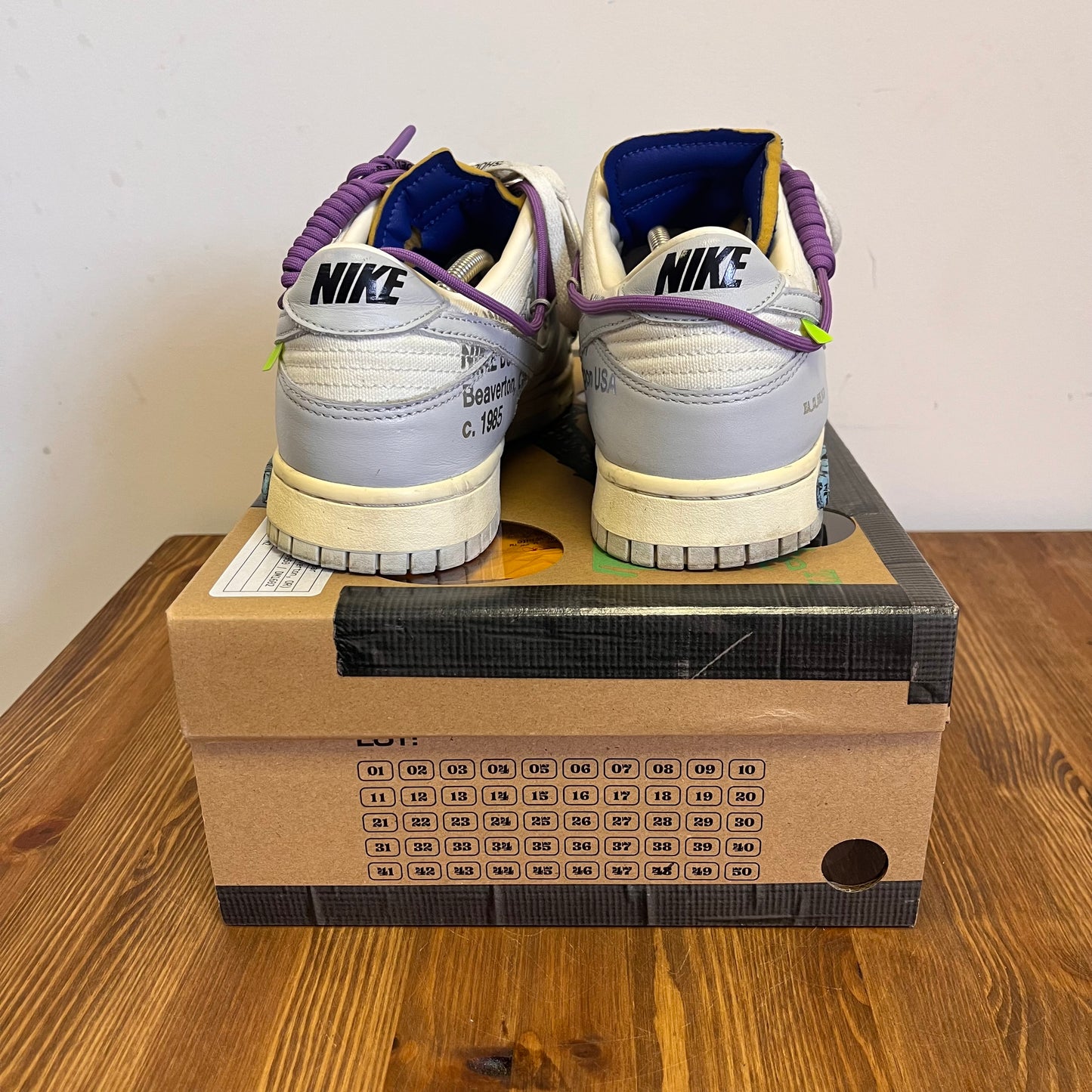 OFF-WHITE X NIKE DUNK LOW LOT 48 UK9 (USED)