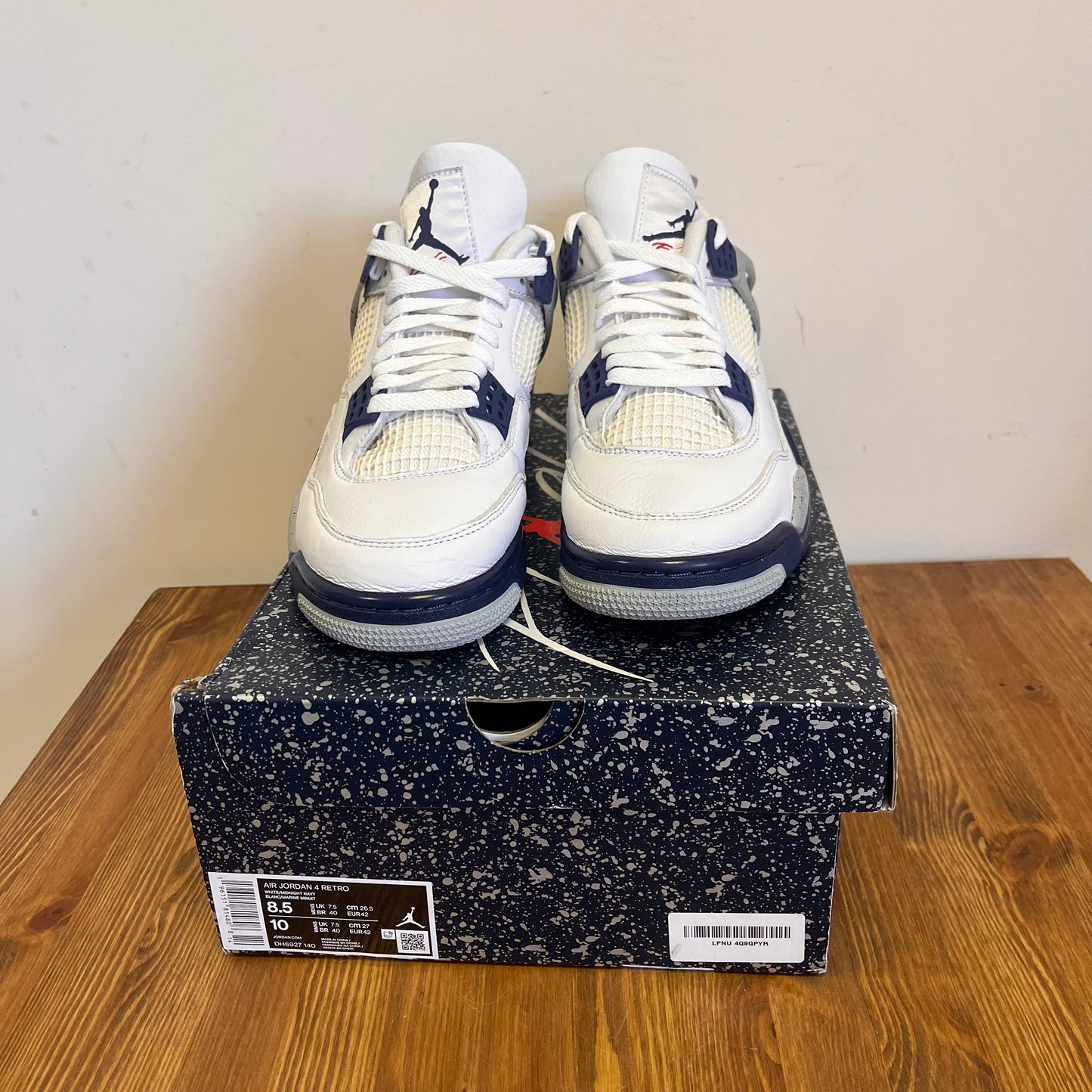 AIR JORDAN 4 MIDNIGHT NAVY UK7.5 (USED)