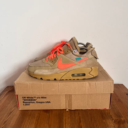 OFF-WHITE X NIKE AIR MAX 90 DESERT ORE UK6.5 (USED)