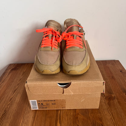 OFF-WHITE X NIKE AIR MAX 90 DESERT ORE UK6.5 (USED)