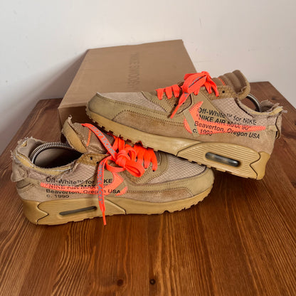 OFF-WHITE X NIKE AIR MAX 90 DESERT ORE UK6.5 (USED)