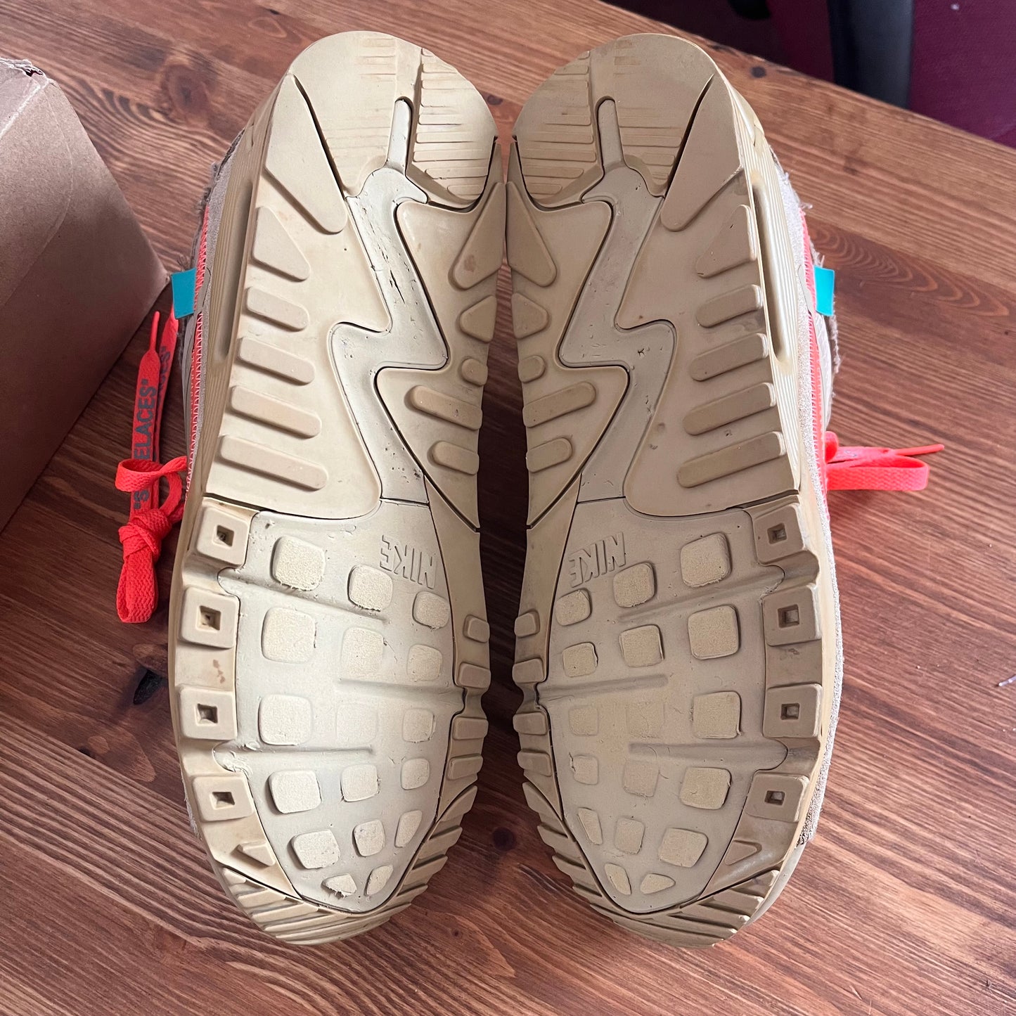 OFF-WHITE X NIKE AIR MAX 90 DESERT ORE UK6.5 (USED)