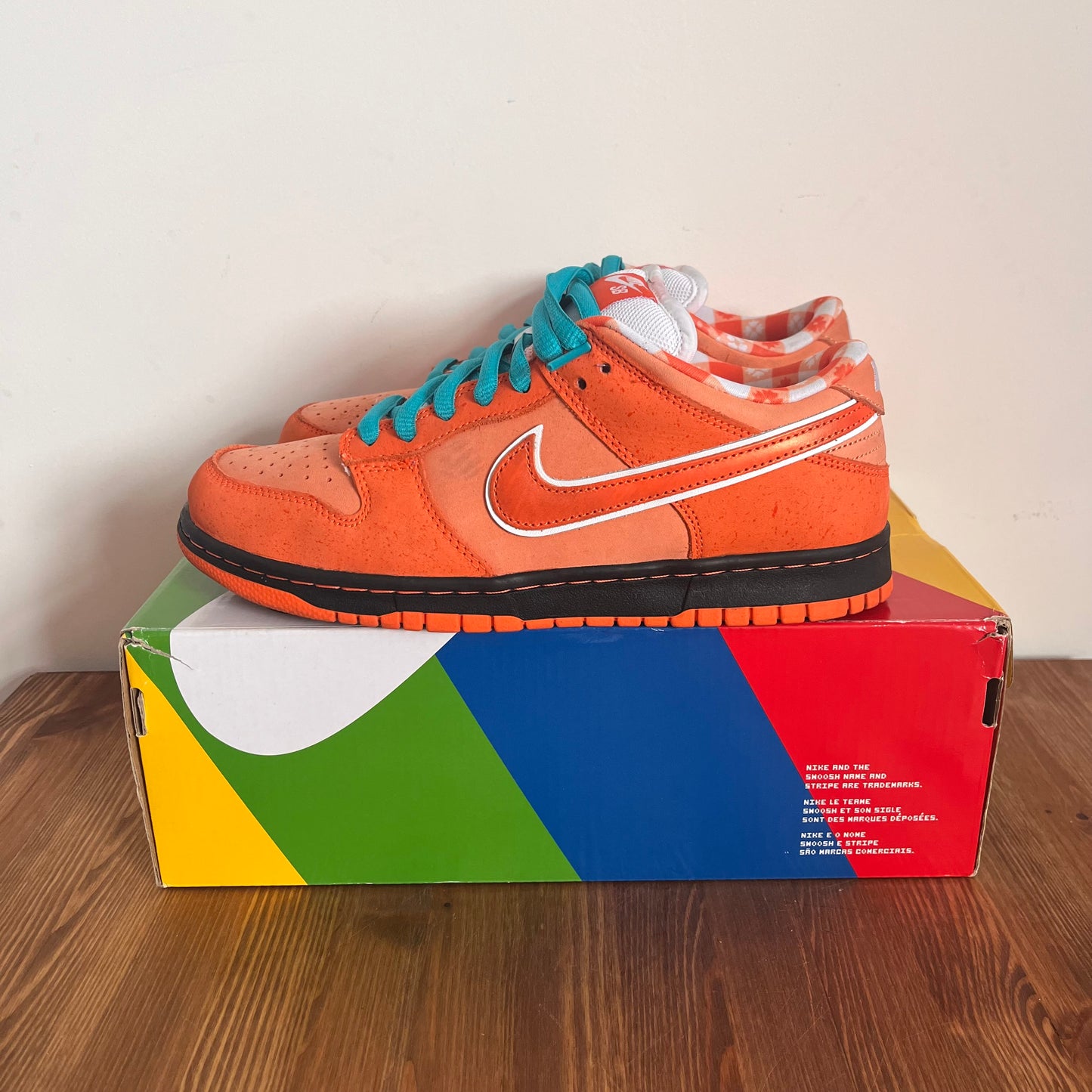 NIKE DUNK LOW SB ORANGE LOBSTER UK7 (USED)