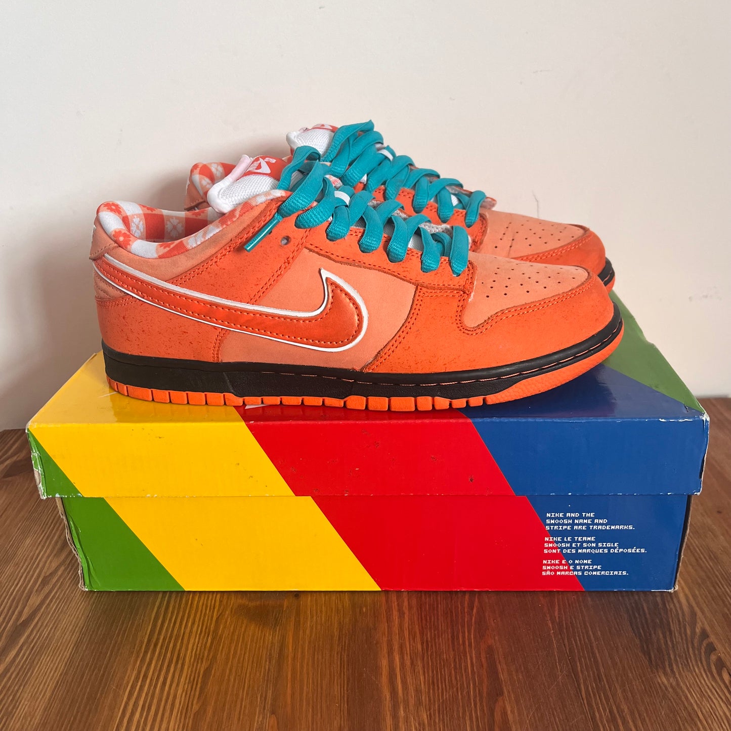 NIKE DUNK LOW SB ORANGE LOBSTER UK7 (USED)