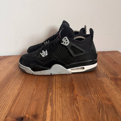 AIR JORDAN 4 BLACK CANVAS (GS) UK6 (USED)