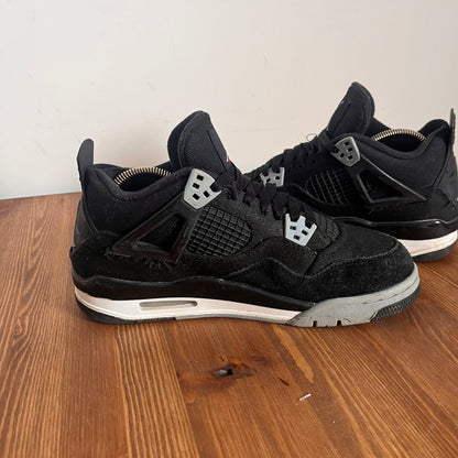 AIR JORDAN 4 BLACK CANVAS (GS) UK6 (USED)