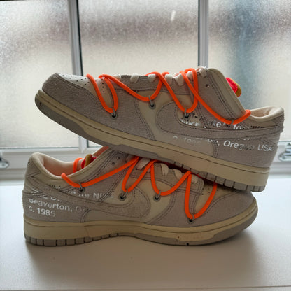 OFF WHITE X NIKE DUNK LOW LOT 31 UK9 (USED)