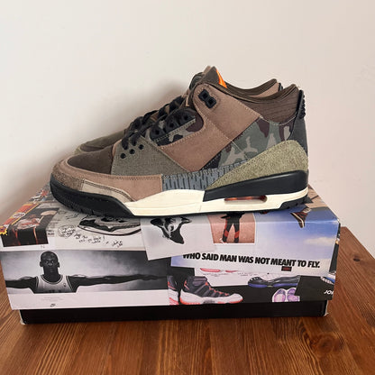 AIR JORDAN 3 PATCHWORK CAMO UK9.5 (USED)