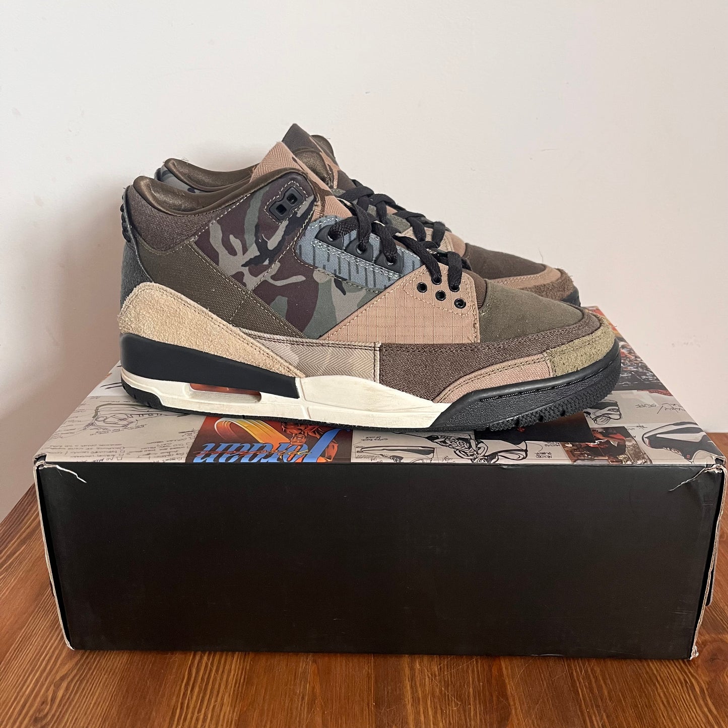 AIR JORDAN 3 PATCHWORK CAMO UK9.5 (USED)