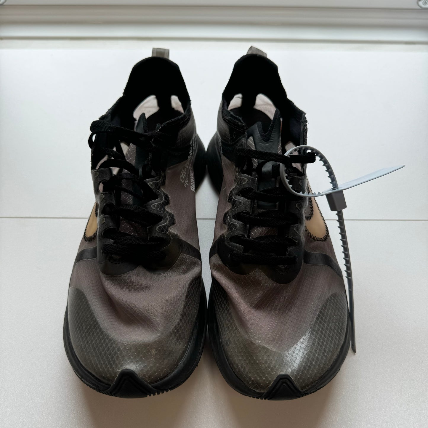 OFF WHITE X NIKE ZOOMFLY BLACK UK8.5 (USED)