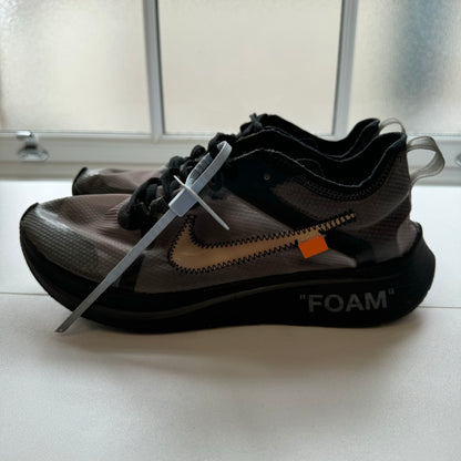 OFF WHITE X NIKE ZOOMFLY BLACK UK8.5 (USED)