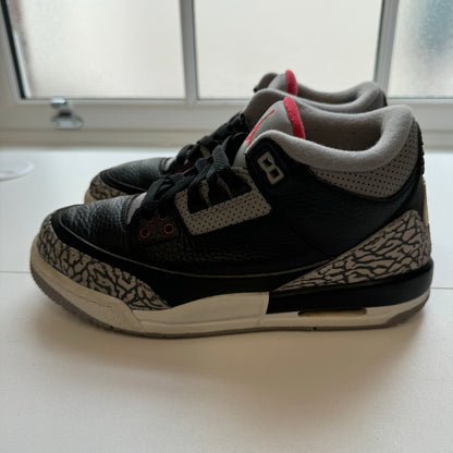 AIR JORDAN 3 BLACK CEMENT (GS) UK5 (USED)