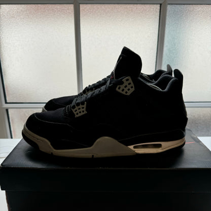 AIR JORDAN 4 BLACK CANVAS UK9.5 (USED)