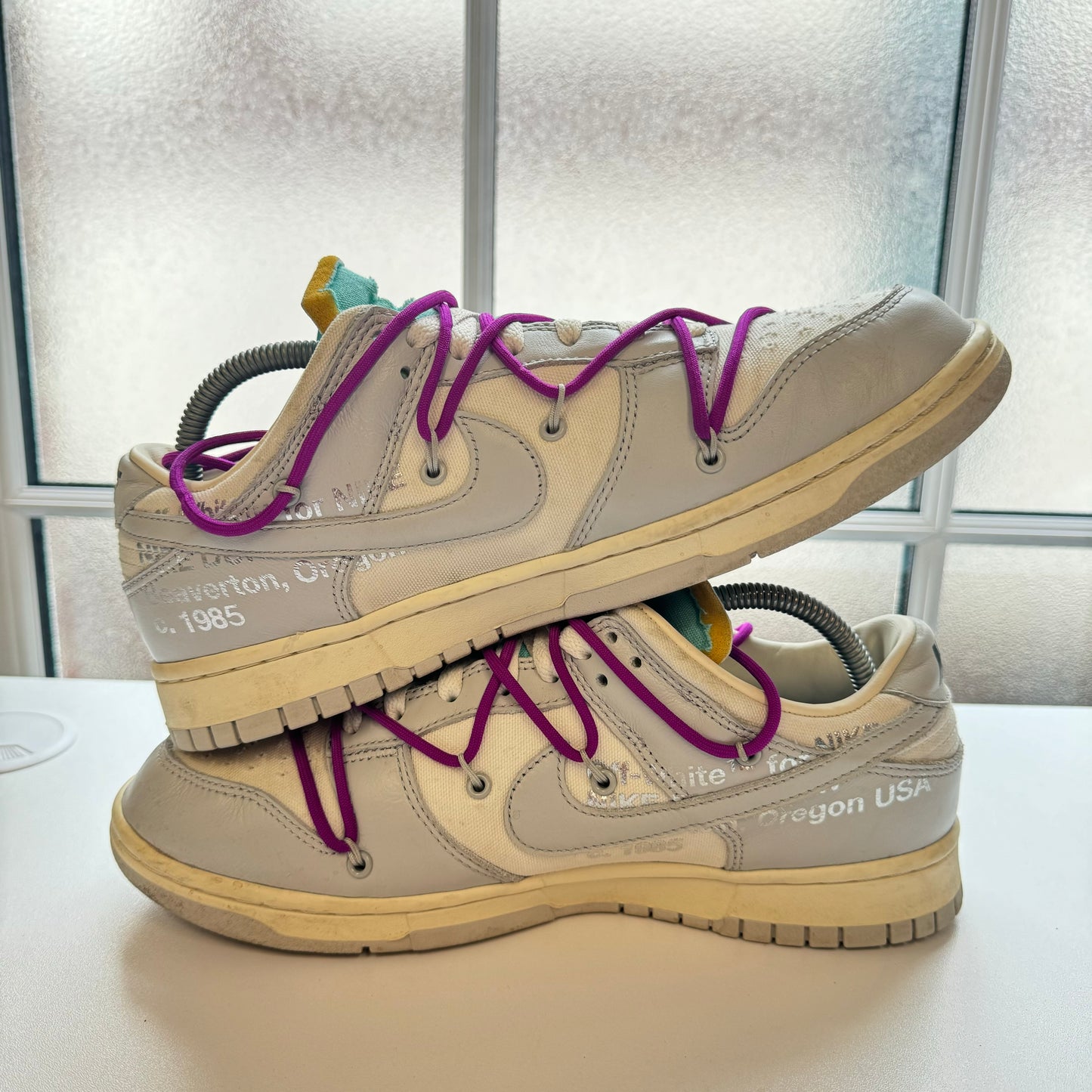 OFF WHITE X NIKE DUNK LOW LOT 21 UK8.5 (USED)