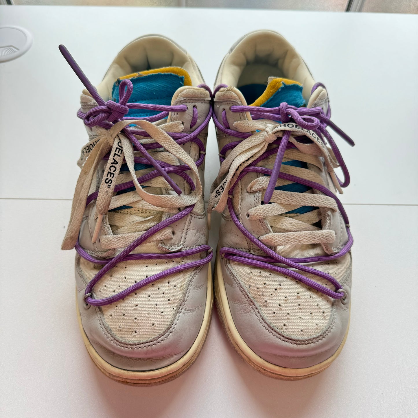 OFF-WHITE X NIKE DUNK LOW LOT 47 UK7.5 (USED)