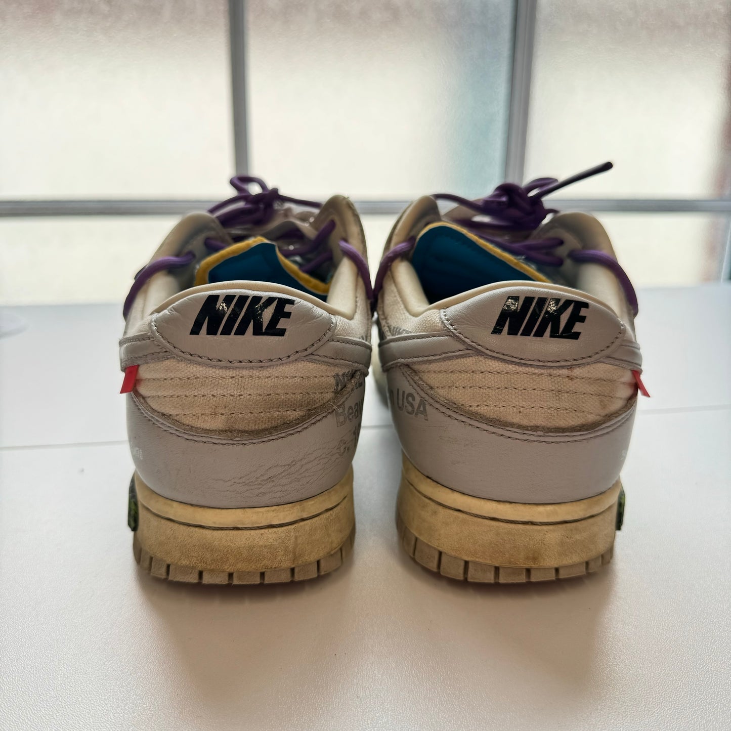 OFF-WHITE X NIKE DUNK LOW LOT 47 UK7.5 (USED)