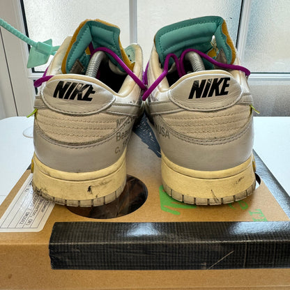 OFF WHITE X NIKE DUNK LOW LOT 21 UK9 (USED)