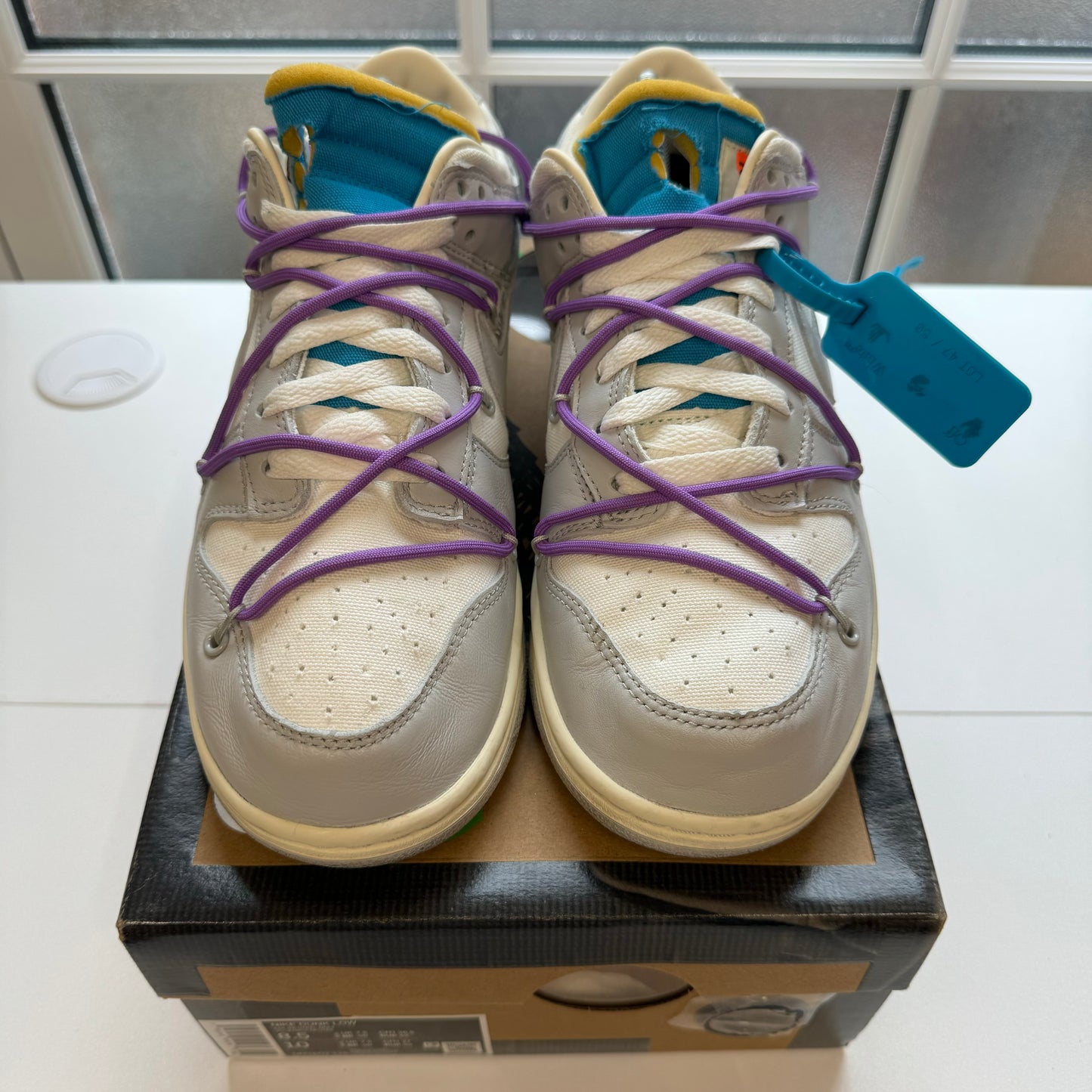 OFF WHITE X NIKE DUNK LOW LOT 47 UK7.5 (USED)