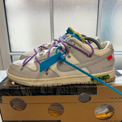 OFF WHITE X NIKE DUNK LOW LOT 47 UK7.5 (USED)