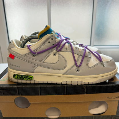 OFF WHITE X NIKE DUNK LOW LOT 47 UK7.5 (USED)