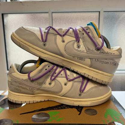 OFF WHITE X NIKE DUNK LOW LOT 47 UK7.5 (USED)