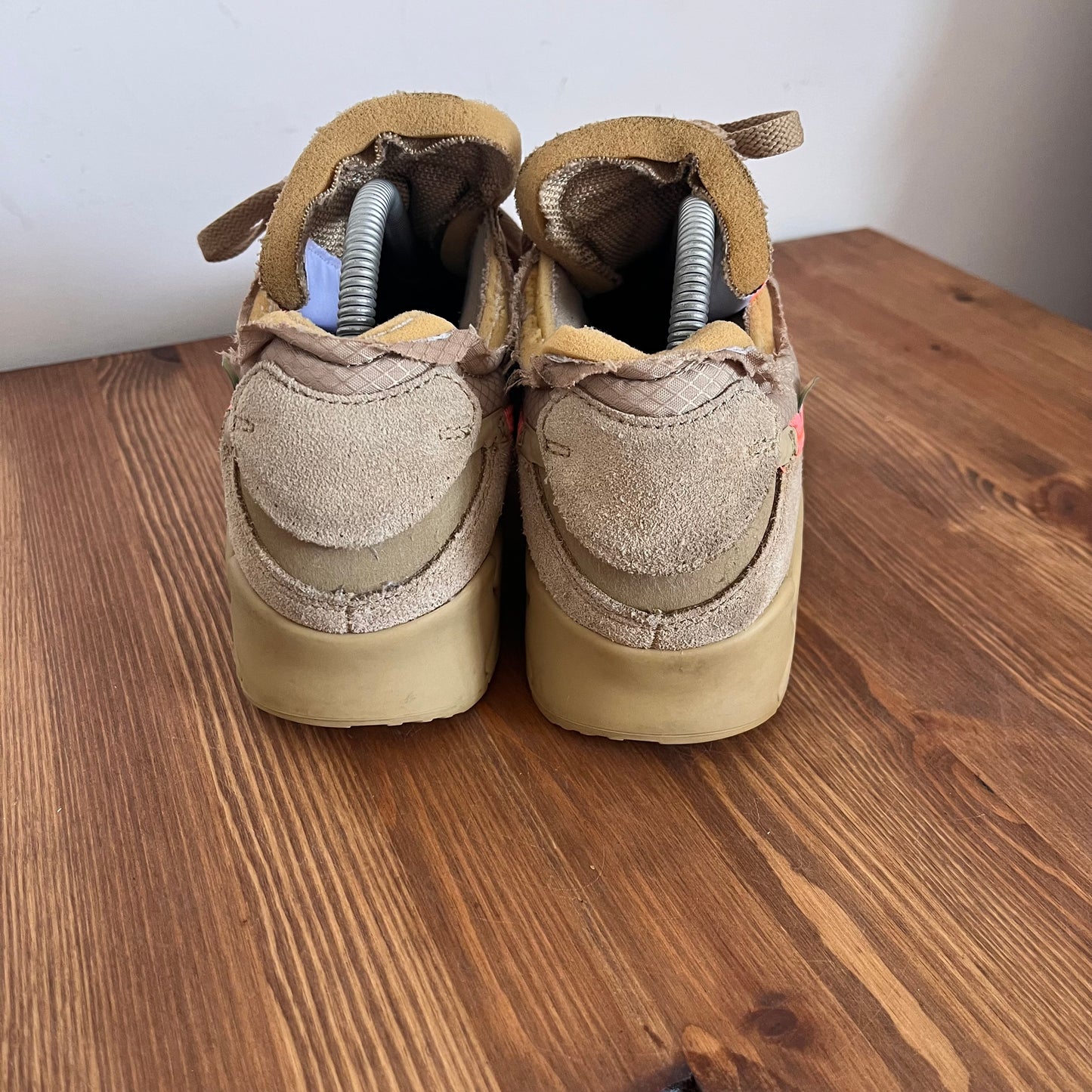 OFF-WHITE X NIKE AIR MAX 90 DESERT ORE UK7 (USED)