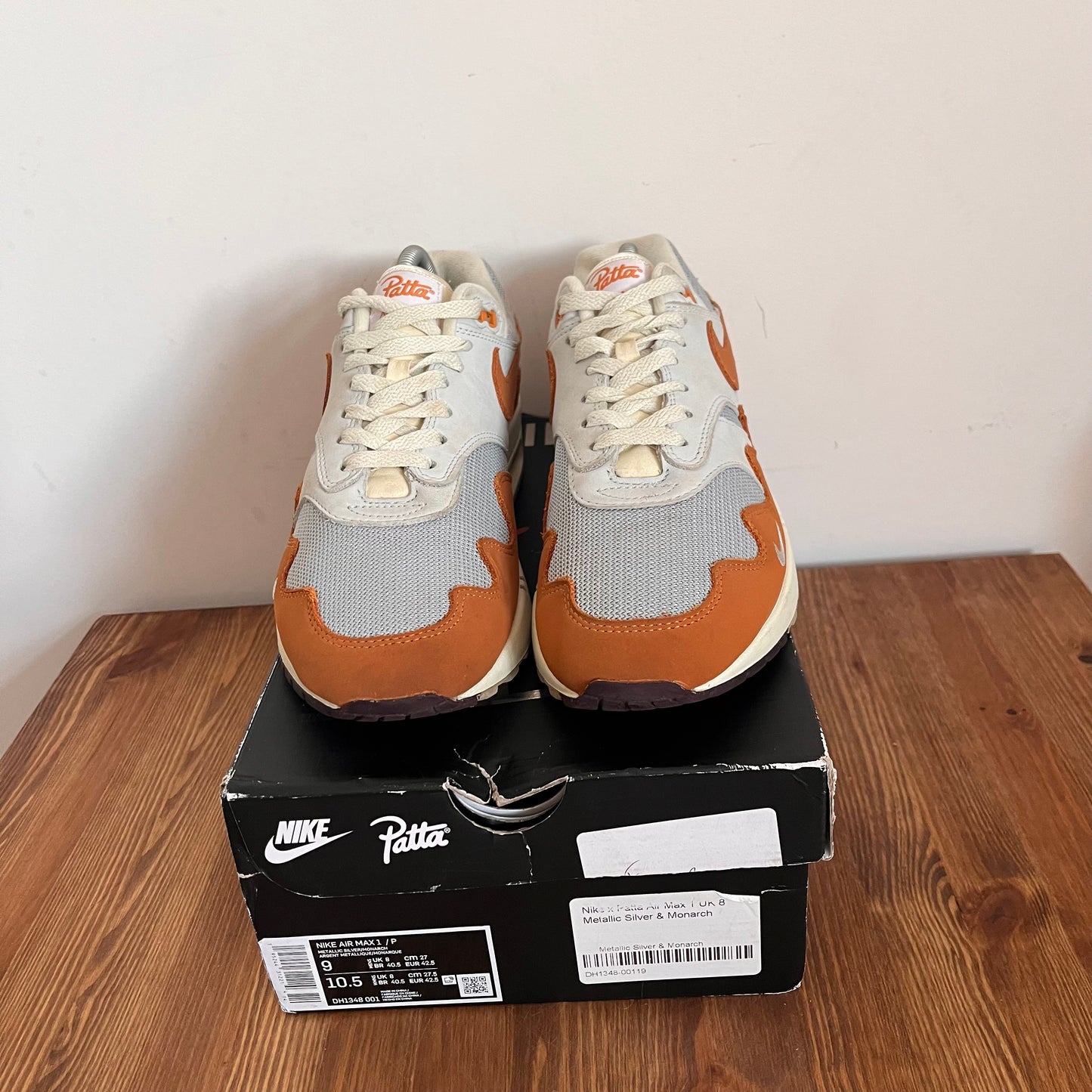 NIKE AIR MAX 1 PATTA MONARCH UK8 (USED)