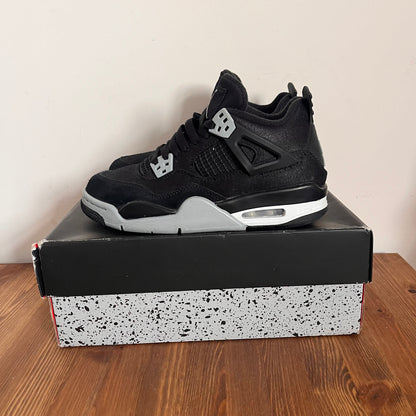 AIR JORDAN 4 BLACK CANVAS (GS) UK4 (USED)