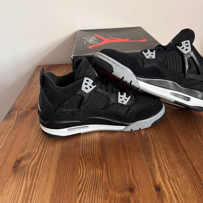 AIR JORDAN 4 BLACK CANVAS (GS) UK4 (USED)