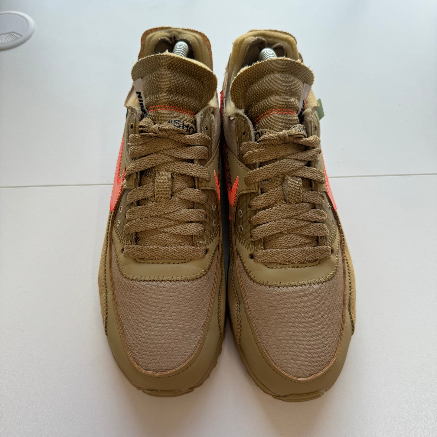 OFF WHITE X NIKE AIR MAX 90 DESERT ORE UK6 (USED)