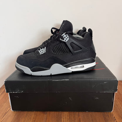 AIR JORDAN 4 BLACK CANVAS UK8 (USED)