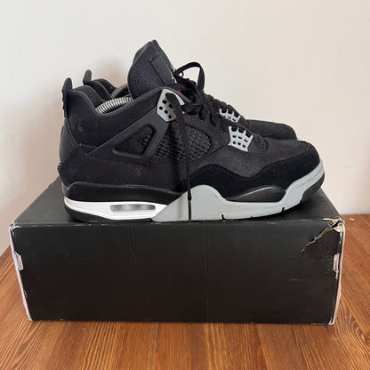 AIR JORDAN 4 BLACK CANVAS UK8 (USED)