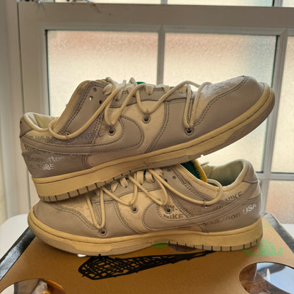 OFF WHITE X NIKE DUNK LOW LOT 25 UK8.5 (USED)