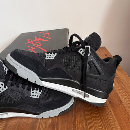 AIR JORDAN 4 BLACK CANVAS UK8 (USED)