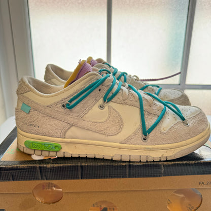 OFF WHITE X NIKE DUNK LOW LOT 36 UK7 (USED)